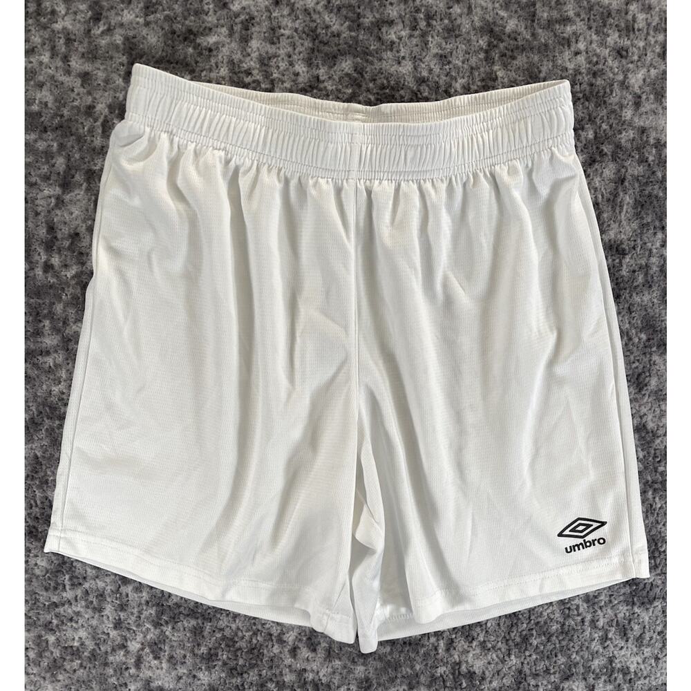 Umbro Men’s White Soccer Training Shorts Size Large Comfort